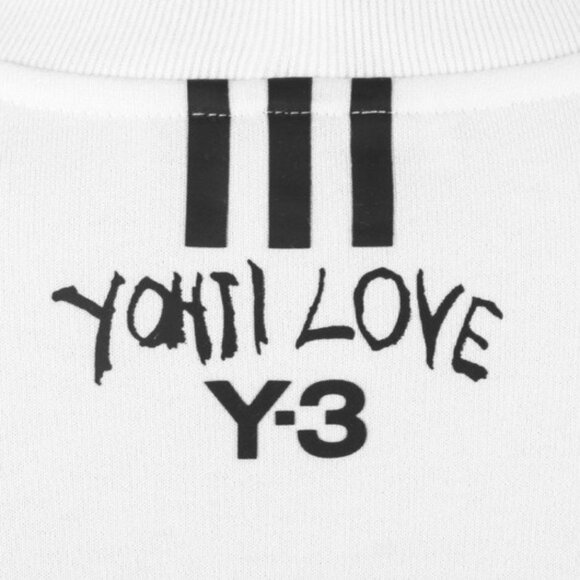 BNWT Adidas X Yohji Yamamoto Y3 Cropped Yohji Love Youth Sweatshirt Large - Picture 2 of 9